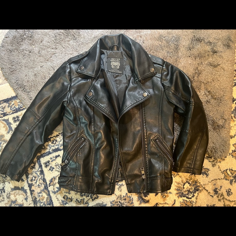 Kids faux leather jacket